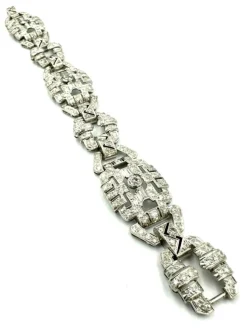 Collier 19ème or, argent et diamants (5.4ct)