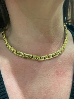 COLLIER MODERNE MAILLE HARICOT