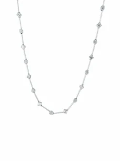 COLLIER MODERNE OR BLANC & DIAMANTS
