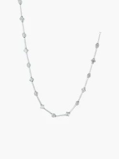 COLLIER MODERNE OR BLANC & DIAMANTS