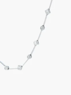 COLLIER MODERNE OR BLANC & DIAMANTS