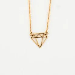 Collier motif diamant Or jaune