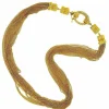 Collier multirangs en or jaune avec diamants taille brillant