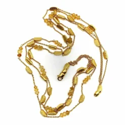 Collier multi-rangs en or 18 carats et citrine briolette