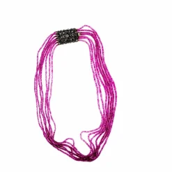 Collier multi-rangs Rubis Diamant