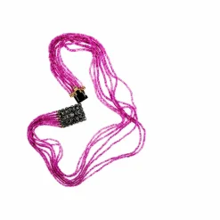 Collier multi-rangs Rubis Diamant