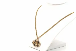 Collier Napoléon III en or jaune 18 carats et diamants "taille" rose