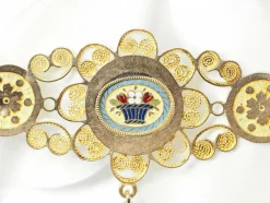 Collier Napoléon III en or jaune et émail