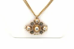 Collier Napoléon III en or jaune 18 carats et diamants 