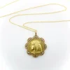 Collier Nekhbet en or 18 carats de style victorien égyptien avec diamants et perles