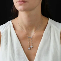 Collier négligé Art Déco diamants
