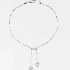 Collier négligé Art Déco diamants