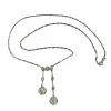 Collier Négligé or blanc, platine et diamants