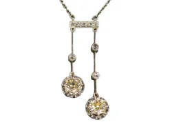 Collier Négligé Or Jaune Platine Diamants 1920
