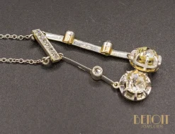 Collier Négligé Or Jaune Platine Diamants 1920