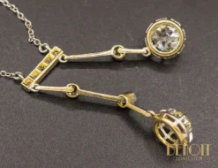 Collier Négligé Or Jaune Platine Diamants 1920