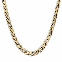 Collier occasion maille palmier 2 ors