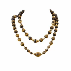 Collier oeil de tigre et or 18k
