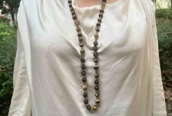 Collier oeil de tigre et or 18k
