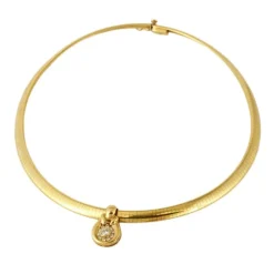 COLLIER OMEGA OR DIAMANTS PERLE
