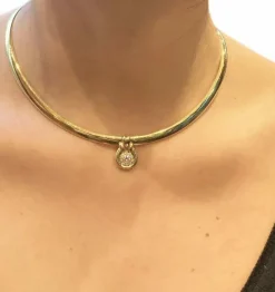 COLLIER OMEGA OR DIAMANTS PERLE