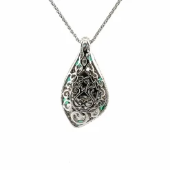 Collier or , diamants , mabe de Tahiti et émeraudes