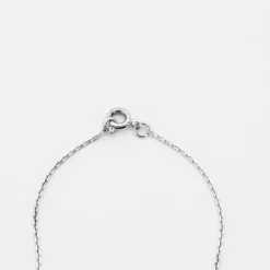 Collier or blanc 18 carats sertie d'un diamant princesse