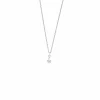 COLLIER OR BLANC 2 DIAMANTS