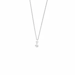 COLLIER OR BLANC 2 DIAMANTS