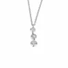 COLLIER OR BLANC 3 DIAMANTS 0,45ct