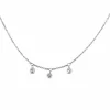 COLLIER OR BLANC 3 DIAMANTS 0,30ct