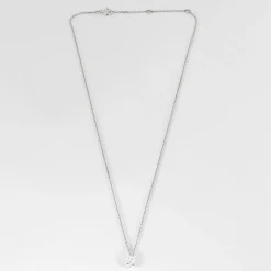 COLLIER OR BLANC 2 DIAMANTS