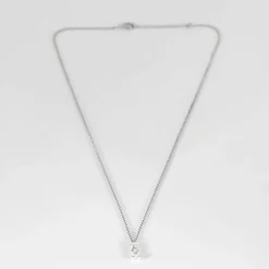 COLLIER OR BLANC 3 DIAMANTS 0,45ct