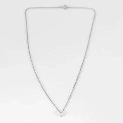 COLLIER OR BLANC 1 DIAMANT O,20ct