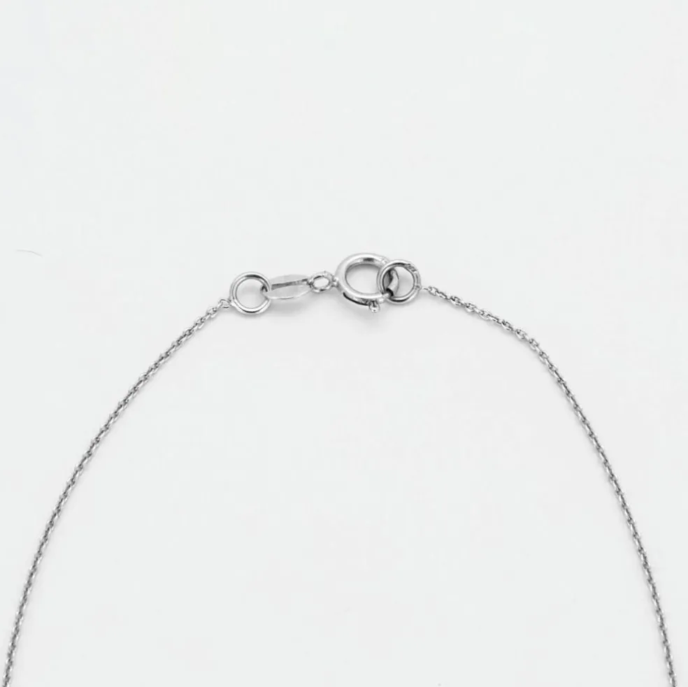 Collier or blanc améthyste et diamants