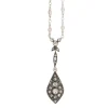 Collier Or blanc Argent Diamants