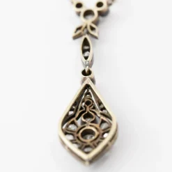 Collier Or blanc Argent Diamants