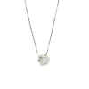 Collier or blanc avec diamant de 0,15 ct