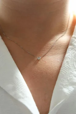 Collier Or blanc Diamant