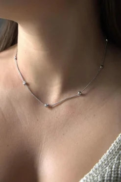 Collier Or blanc Diamant