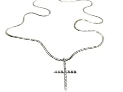 Collier Or blanc Diamant