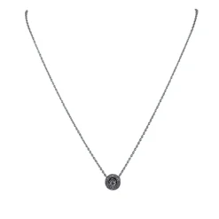 Collier Or blanc Diamant rond