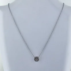 Collier Or blanc Diamant rond
