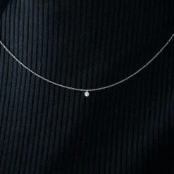 COLLIER OR BLANC DIAMANT 0,15ct