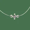 COLLIER OR BLANC DIAMANTS ET AMETHYSTE