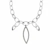 Collier or blanc diamants