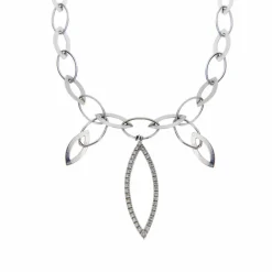 Collier or blanc diamants