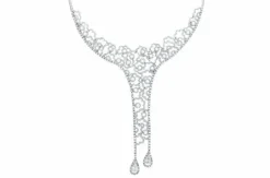 Collier or blanc diamants
