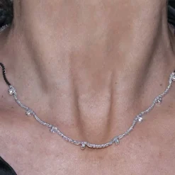 Collier Or Blanc Diamants