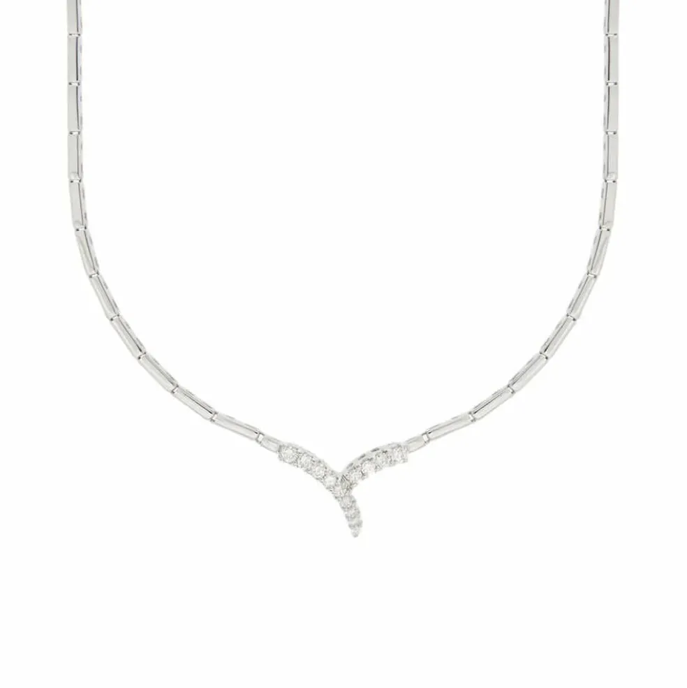 Collier Or blanc Diamants